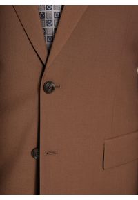 Pako Lorente - PAKO LORENTE - Gładka brązowa marynarka garniturowa. Okazja: na spotkanie biznesowe. Kolor: brązowy. Materiał: poliester, elastan, wiskoza. Wzór: gładki. Styl: młodzieżowy, biznesowy #7