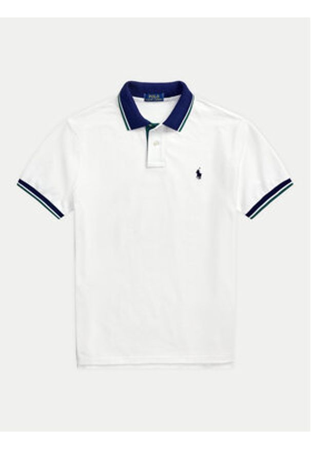 Polo Ralph Lauren Polo 710963479001 Biały Custom Slim Fit. Typ kołnierza: polo. Kolor: biały. Materiał: bawełna
