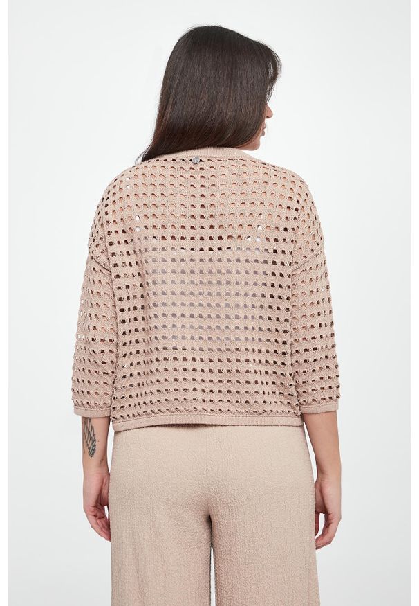 Joseph Ribkoff - Sweter damski ażurowy JOSEPH RIBKOFF. Wzór: ażurowy