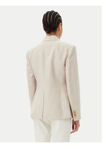 TOMMY HILFIGER - Tommy Hilfiger Marynarka WW0WW45466 Beżowy Regular Fit. Kolor: beżowy. Materiał: len, syntetyk #5