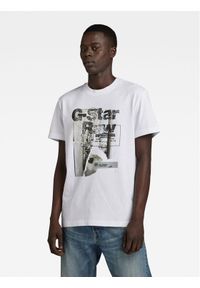 G-Star RAW - G-Star Raw T-Shirt HQ D23899-C336-110 Biały Regular Fit. Kolor: biały. Materiał: bawełna