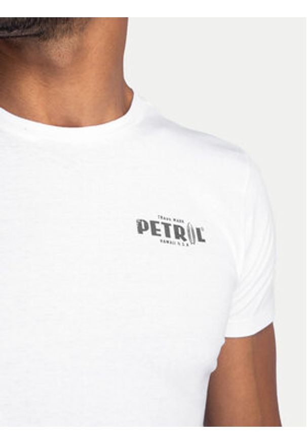 Petrol Industries T-Shirt M-1040-TSR635 Biały Regular Fit. Kolor: biały. Materiał: bawełna