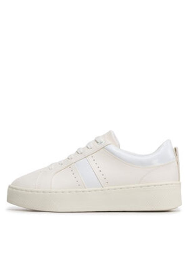 Geox Sneakersy D Skyely A D35QXA 05402 C1000 Biały. Kolor: biały. Materiał: skóra