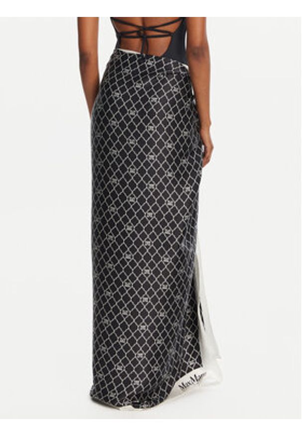 Max Mara Beachwear Chusta Ottico 2516541019 Czarny. Kolor: czarny. Materiał: jedwab, materiał