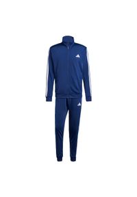 Adidas - Dres Sportswear Basic 3-Stripes Tricot. Kolor: niebieski. Materiał: dresówka