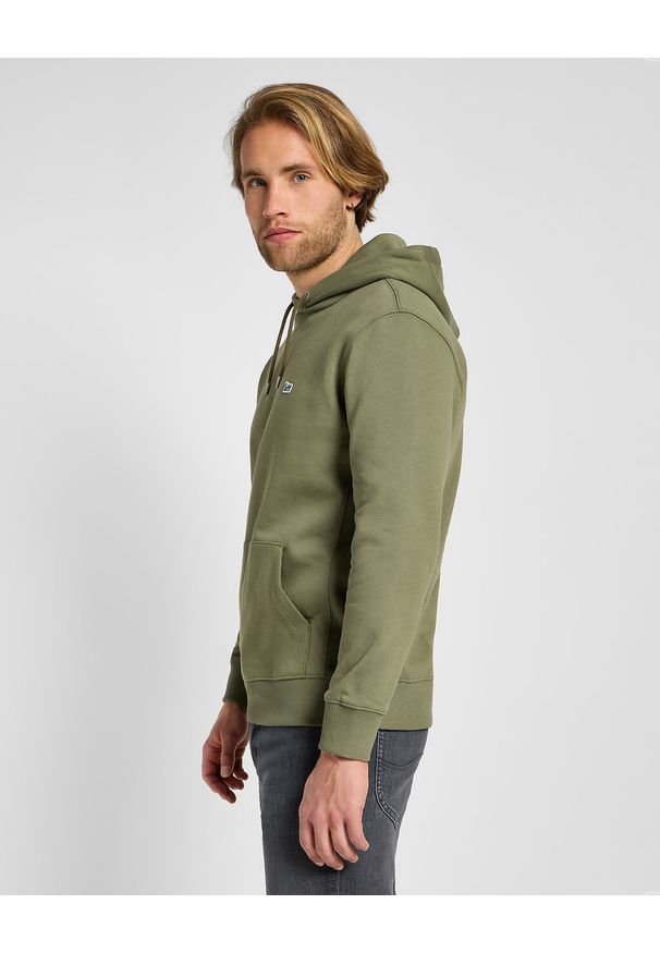 Lee - LEE MĘSKA BLUZA PLAIN HOODIE MERCANTILE GREEN 112355733 L80Y008526