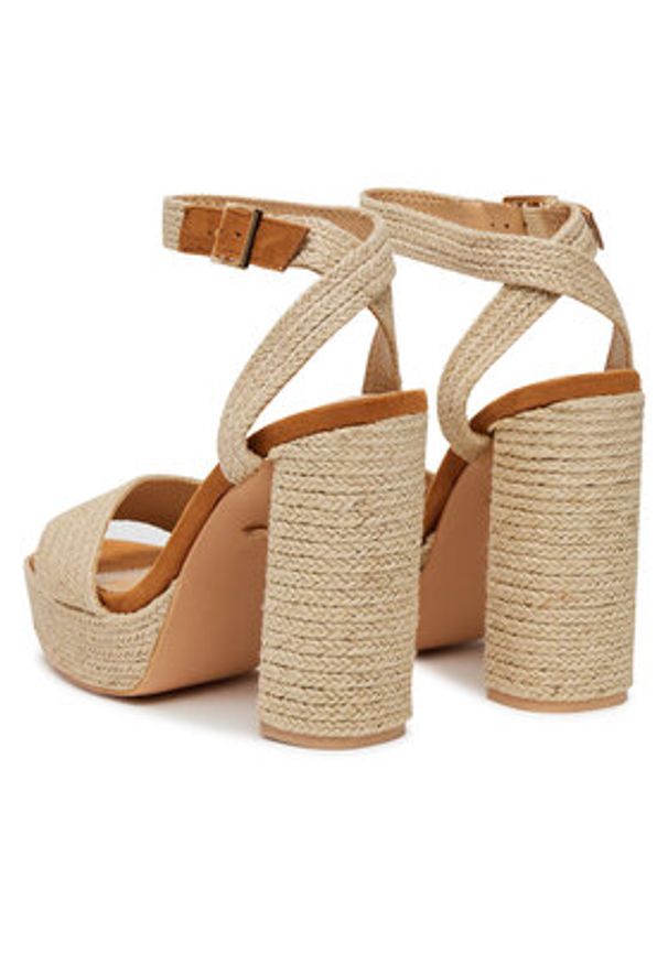 DeeZee Espadryle KL-F20074-36 Beżowy. Kolor: beżowy. Materiał: materiał