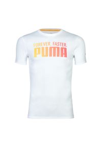 Puma - Koszulka męska PUMA Run Favorites Forever Faster TEE. Kolor: biały. Sport: bieganie