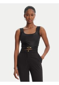 Just Cavalli Top Crop Element 79PAM2A6 Czarny Slim Fit. Kolor: czarny. Materiał: syntetyk #1