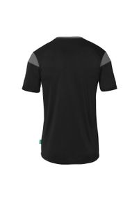 UHLSPORT - Koszulka sportowa męska Uhlsport 27. Kolor: wielokolorowy, czarny, szary, biały, fioletowy. Materiał: poliester. Długość rękawa: krótki rękaw. Długość: krótkie