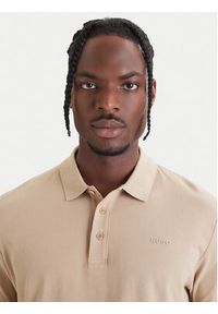 Hugo - HUGO Polo Donos222 50466182 Beżowy Regular Fit. Typ kołnierza: polo. Kolor: beżowy. Materiał: bawełna #3