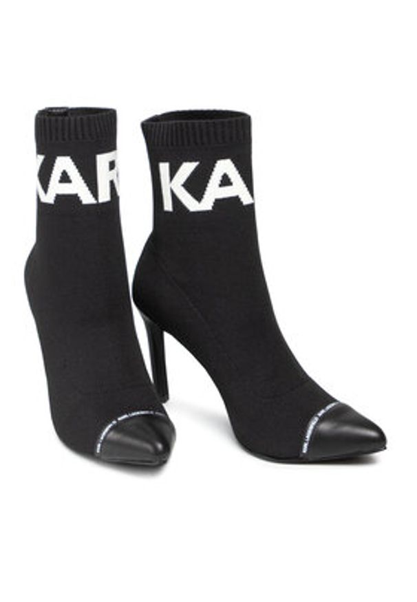 Karl Lagerfeld - KARL LAGERFELD Botki KL31361A Czarny. Kolor: czarny. Materiał: materiał