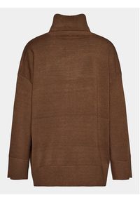 Moss Copenhagen Sweter Mschodanna 17732 Brązowy Casual Fit. Okazja: na co dzień. Kolor: brązowy. Materiał: wiskoza. Styl: casual
