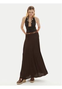 ViCOLO Spódnica maxi TS0191 Brązowy Regular Fit. Kolor: brązowy. Materiał: wiskoza #3