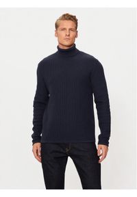 Jack & Jones Golf Cooper 12259310 Granatowy Regular Fit. Typ kołnierza: golf. Kolor: niebieski. Materiał: bawełna #1