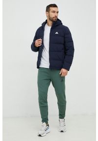 Adidas - adidas kurtka puchowa męska kolor granatowy zimowa. Kolor: niebieski. Materiał: puch. Sezon: zima #4