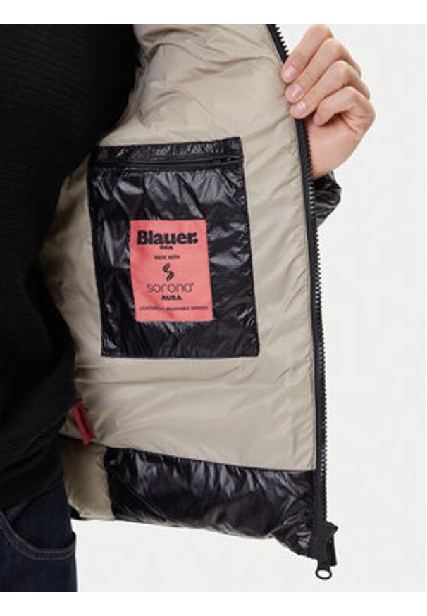 Blauer Kurtka przejściowa 25WBLUC02079 Czarny Regular Fit. Kolor: czarny. Materiał: syntetyk