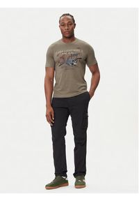 Aeronautica Militare T-Shirt 252TS2472UJ00708 Khaki Regular Fit. Kolor: brązowy. Materiał: bawełna #4