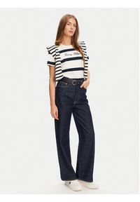 TOMMY HILFIGER - Tommy Hilfiger T-Shirt Script WW0WW45746 Écru Regular Fit. Materiał: bawełna #4