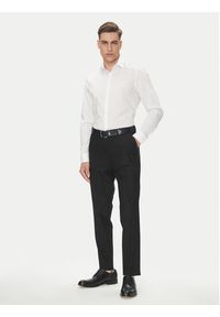 Calvin Klein Koszula Essential LV019EU000 Biały Slim Fit. Kolor: biały. Materiał: bawełna #3