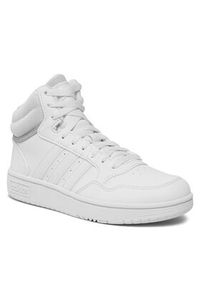 Adidas - adidas Sneakersy Hoops 3.0 Mid K GW0401 Biały. Kolor: biały. Materiał: skóra #4