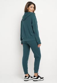 Born2be - Zielony 2-częściowy Komplet Dresowy z Bluzą i Spodniami Seraphelle. Kolor: zielony. Materiał: dresówka #3