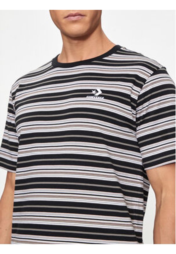 Converse T-Shirt M Loose Fit Striped Tee 10027159-A01 Czarny Loose Fit. Kolor: czarny. Materiał: bawełna