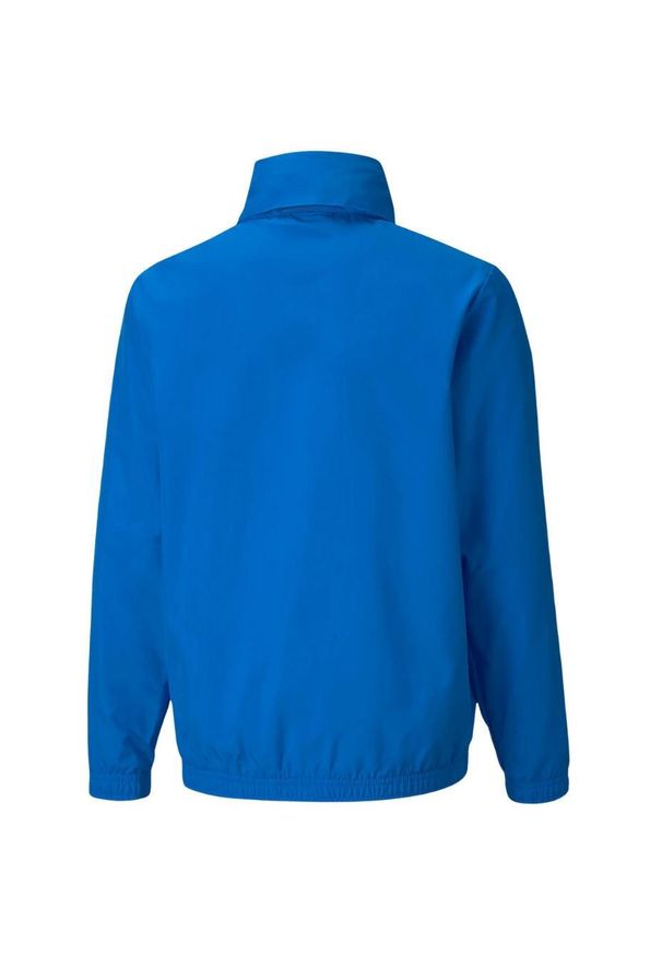 Kurtka piłkarska dla dzieci Puma teamRISE All Weather Jacket. Kolor: biały, wielokolorowy, niebieski. Materiał: poliester. Sport: piłka nożna
