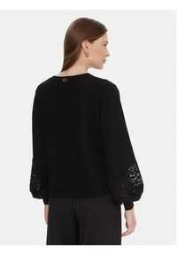 TwinSet - TWINSET Sweter 252TT3440 Czarny Regular Fit. Kolor: czarny. Materiał: wiskoza #3