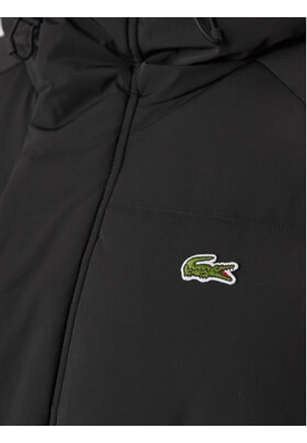 Lacoste Kurtka puchowa BH6162 Czarny Regular Fit. Kolor: czarny. Materiał: syntetyk