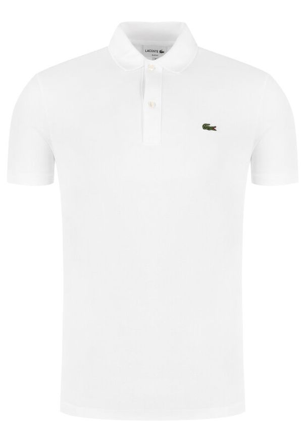 Lacoste Polo PH4012 Biały Slim Fit. Typ kołnierza: polo. Kolor: biały. Materiał: bawełna