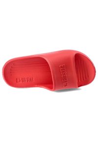 Big-Star - Klapki damskie Big Star, wykonane z lekkiego materiału syntetycznego z jednolitą konstrukcją szerokim paskiem na przodzie oraz profilowaną podeszwą,. Kolor: czerwony. Materiał: syntetyk, materiał. Wzór: jednolity. Styl: elegancki, wakacyjny #4