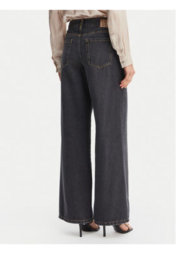 Marella Jeansy Drago 2615181121 Czarny Wide Leg. Kolor: czarny