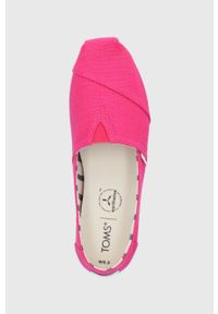 Toms Espadryle Alpargata kolor różowy. Nosek buta: okrągły. Kolor: różowy. Materiał: materiał, guma. Wzór: gładki #3