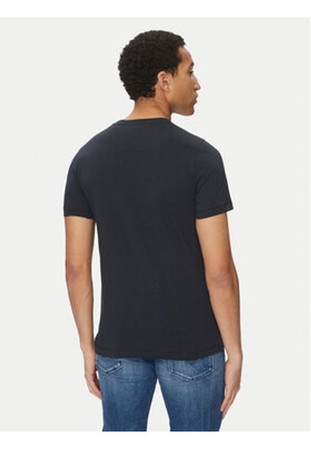Geox T-Shirt M5510C T3243 F1624 Granatowy Regular Fit. Kolor: niebieski. Materiał: bawełna