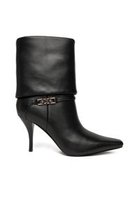 Guess Botki FLFNXX LEA10 Czarny. Kolor: czarny. Materiał: skóra