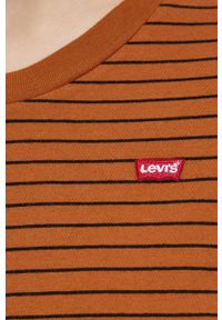 Levi's® - Levi's T-shirt bawełniany kolor brązowy. Okazja: na spotkanie biznesowe, na co dzień. Kolor: brązowy. Materiał: bawełna. Styl: biznesowy, casual #5