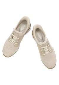 Beżowe Sneakersy Rieker Stylowe Wsuwane Obuwie Damskie. Okazja: na co dzień. Zapięcie: bez zapięcia. Kolor: beżowy. Materiał: materiał. Szerokość cholewki: normalna. Sport: turystyka piesza #5