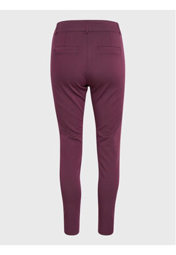 Kaffe Spodnie materiałowe Lea 10505191 Bordowy Slim Fit. Kolor: czerwony. Materiał: bawełna, materiał, syntetyk