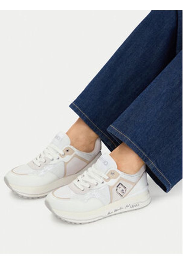 Liu Jo Sneakersy Maxi Wonder 01 BA6009 PX077 Biały. Kolor: biały. Materiał: skóra