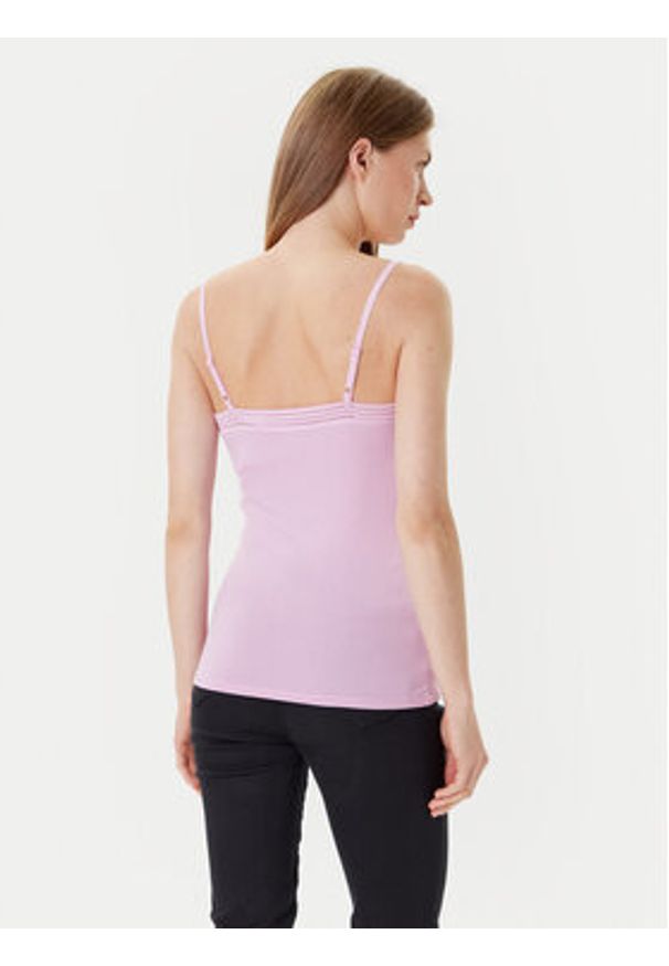 Morgan Top 192-BARBA.N Różowy Slim Fit. Kolor: różowy. Materiał: wiskoza