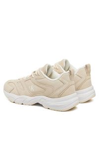 Calvin Klein Jeans Sneakersy Retro Tennis Low Mg Mix Media Wn YW0YW01639 Écru. Kolor: kremowy. Materiał: skóra, zamsz #4
