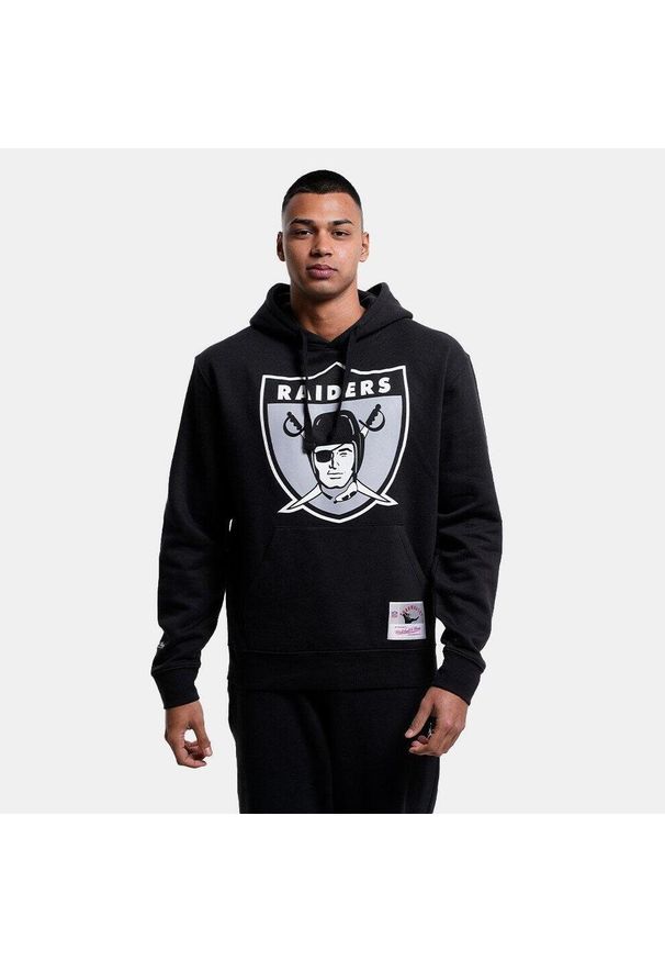 Bluza męska do futbolu amerykańskiego Mitchell & Ness NFL Hoody Oakland Raiders. Kolor: czarny. Sport: piłka nożna