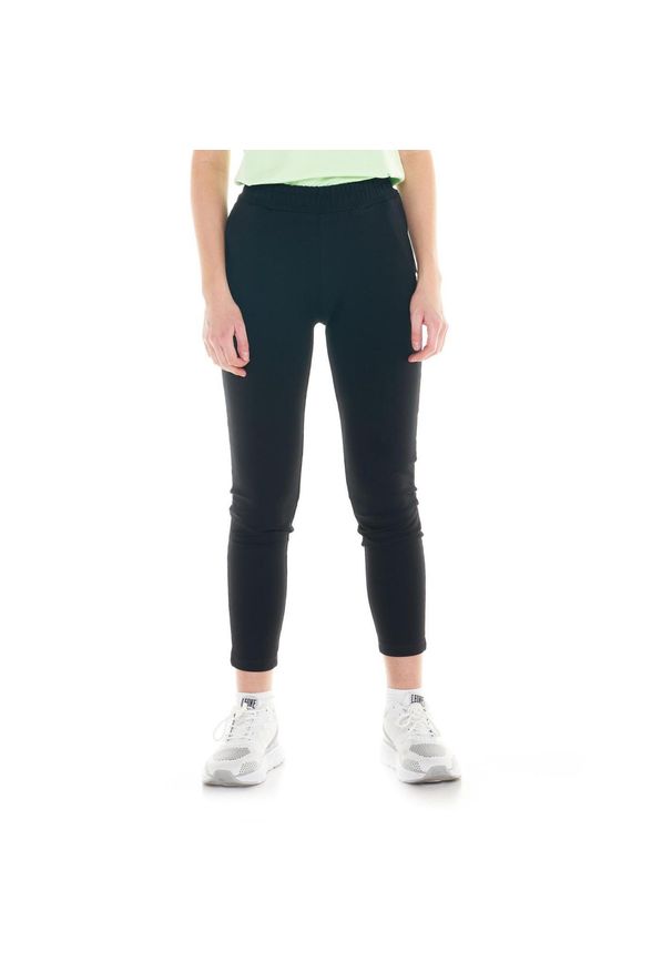 LEONE 1947 APPAREL - Podstawowe joggery damskie. Kolor: czarny. Materiał: tkanina. Sport: fitness