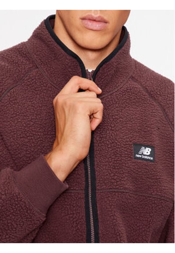 New Balance Polar Athletics Polar Fleece Full Zip MJ33503 Czerwony ciemny Regular Fit. Kolor: czerwony. Materiał: syntetyk