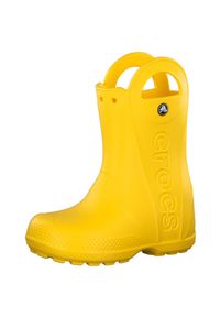 Buty do wody dla dzieci Crocs Handle Rain Boot Kids. Zapięcie: bez zapięcia. Kolor: żółty. Materiał: syntetyk, materiał. Szerokość cholewki: normalna #1