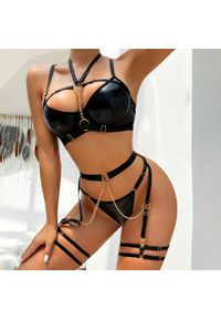 Intica - Komplet bielizny z łańcuszkami na romantyczne wieczory Serin. Kolor: czerwony. Materiał: materiał #11