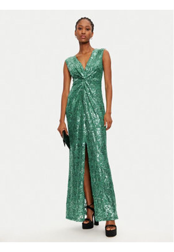 Rinascimento Sukienka wieczorowa CFC0121922003 Zielony Regular Fit. Kolor: zielony. Materiał: syntetyk. Styl: wizytowy