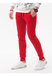 Ombre Clothing - Zestaw spodni męskich dresowych - 2-pak mix Z39 V5 - XXL. Kolor: czerwony. Materiał: dresówka