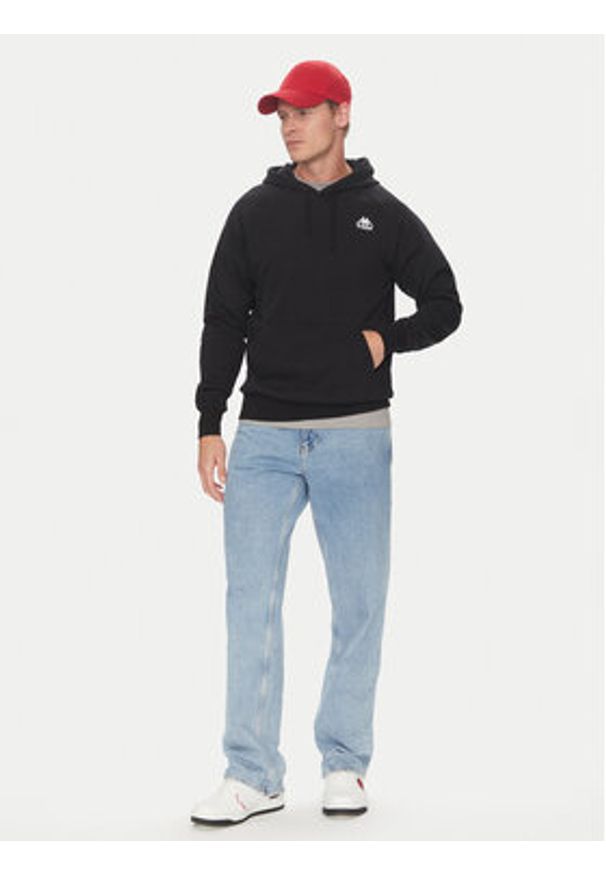 Kappa Bluza Authentic 321W7GW Czarny Regular Fit. Kolor: czarny. Materiał: bawełna